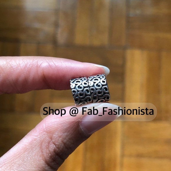 Pandora sterling silver 2 clips only - Picture 1 of 7